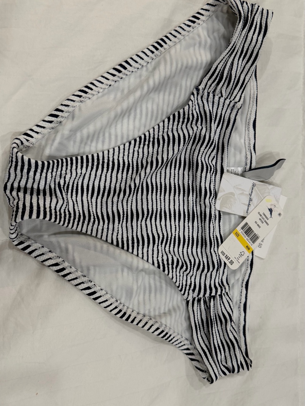 Tommy Bahama White & Navy Striped Hipster